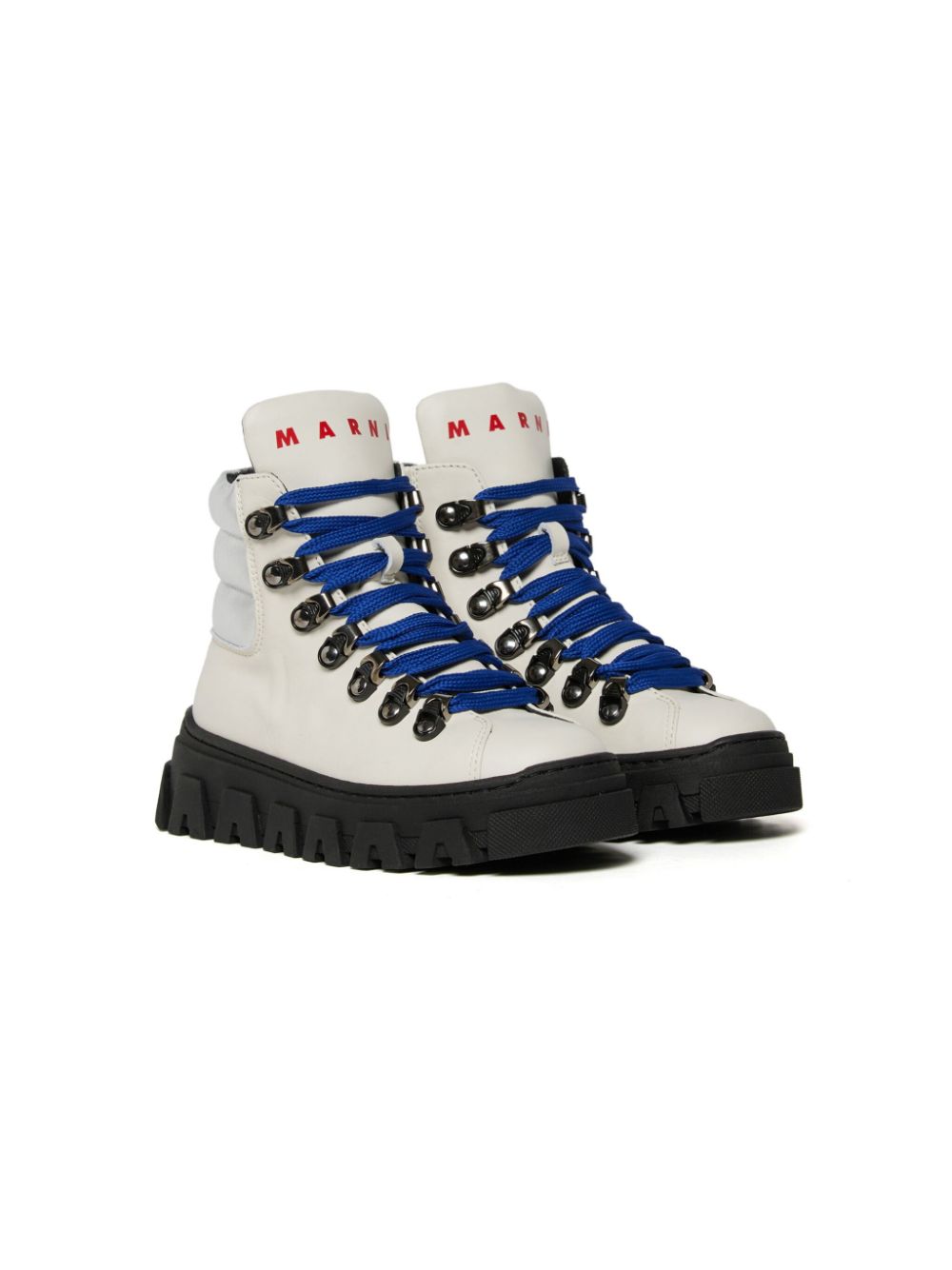 Marni Kids logo-print lace-up trainers - White von Marni Kids