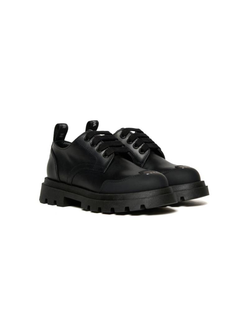 Marni Kids logo-print loafers - Black von Marni Kids