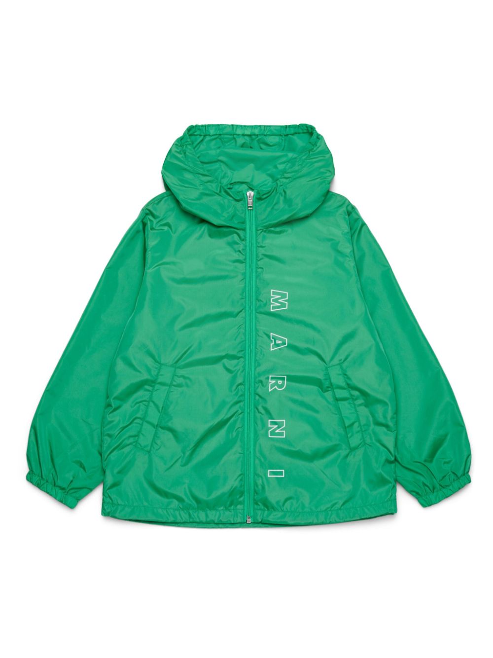 Marni Kids logo-print rain jacket - Green von Marni Kids