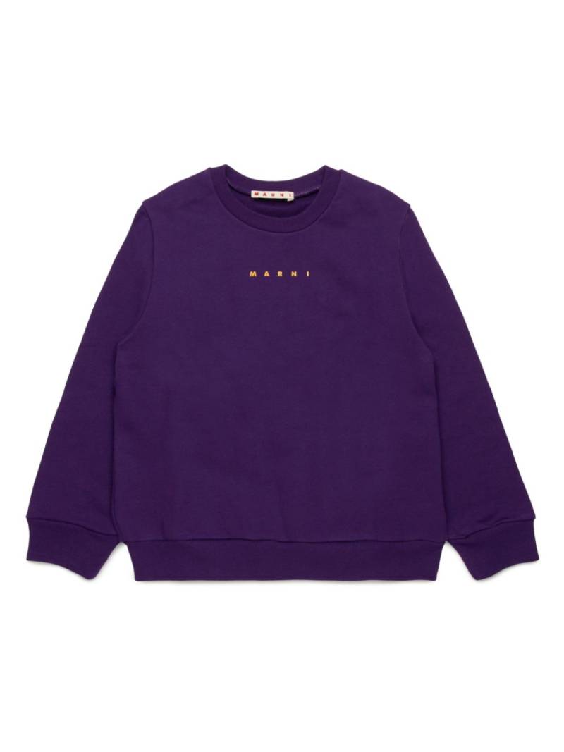 Marni Kids logo-print sweatshirt - Purple von Marni Kids