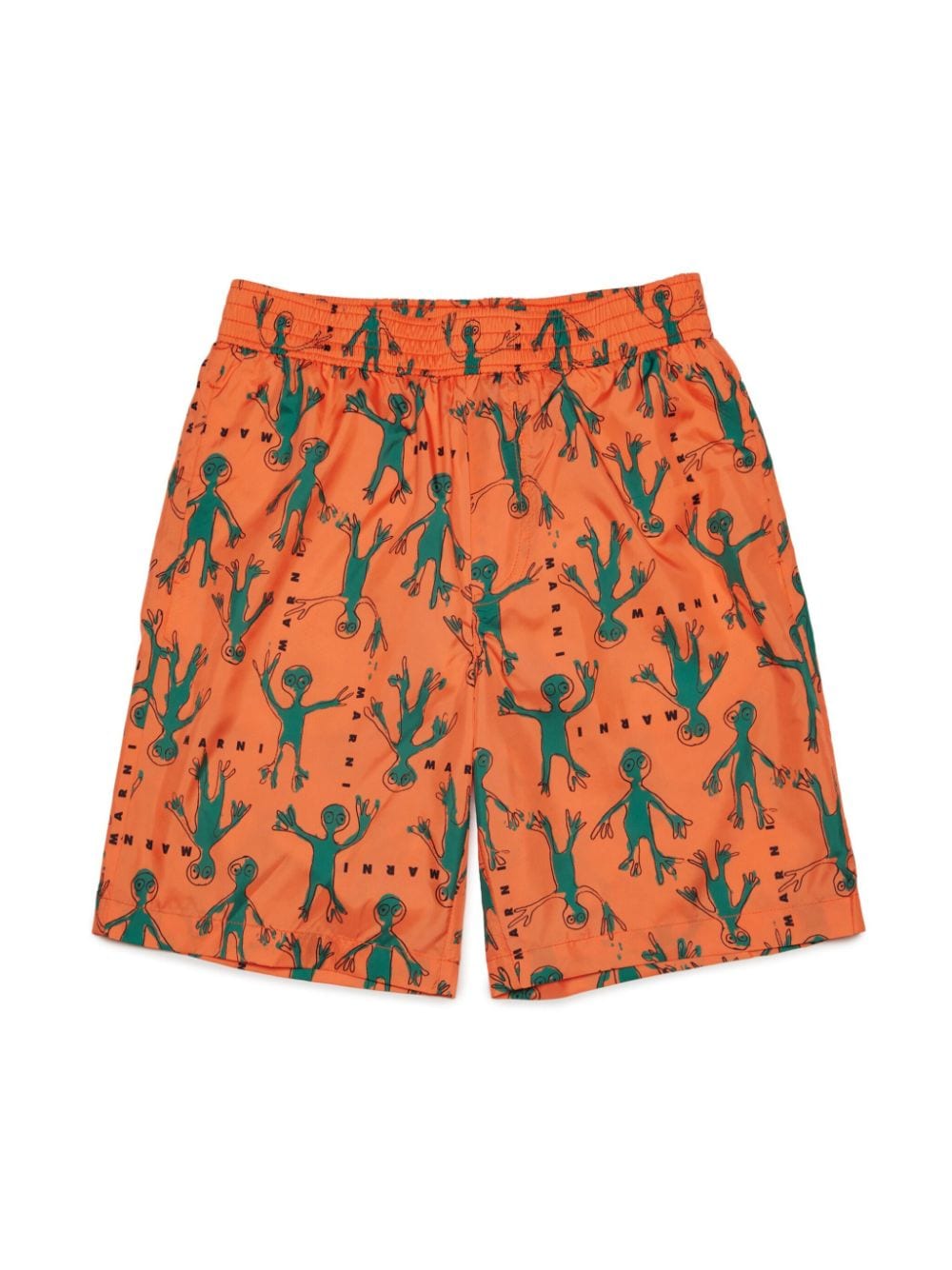 Marni Kids logo-print swim shorts - Orange von Marni Kids