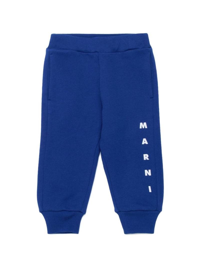 Marni Kids logo-print track pants - Blue von Marni Kids