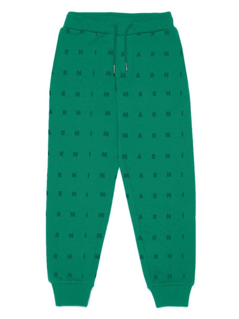 Marni Kids logo-print track pants - Green von Marni Kids