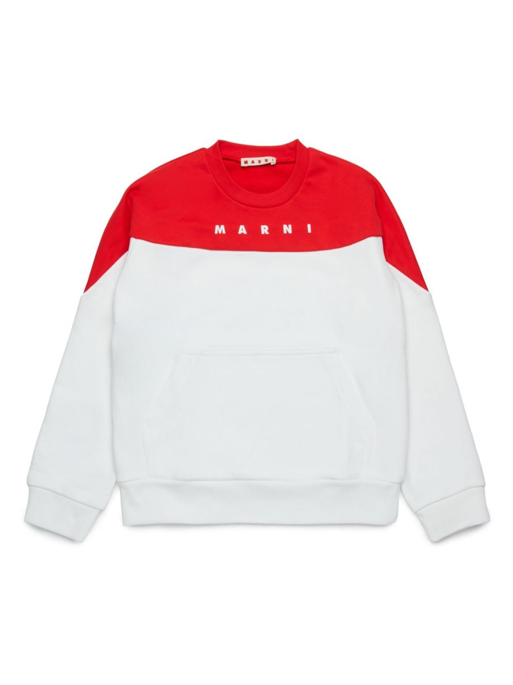 Marni Kids logo-print two-tone sweatshirt - White von Marni Kids