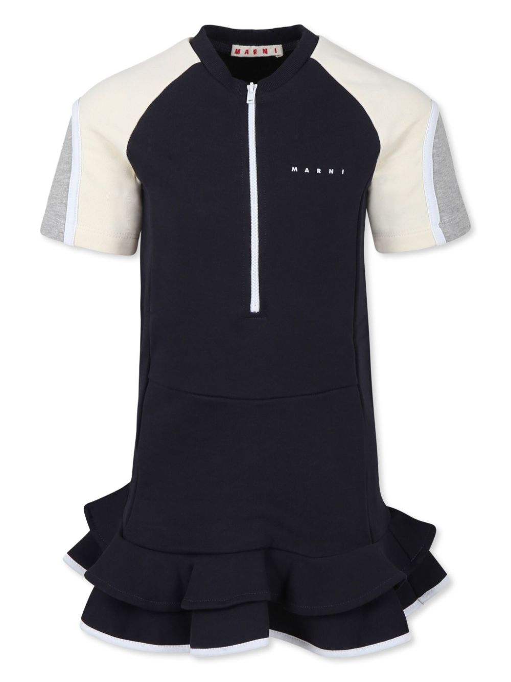 Marni Kids zip-up flared dress - Blue von Marni Kids