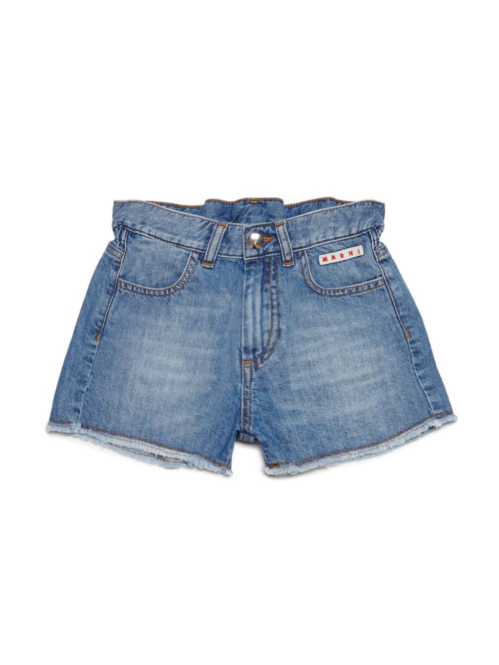 Marni Kids mid-rise denim shorts - Blue von Marni Kids