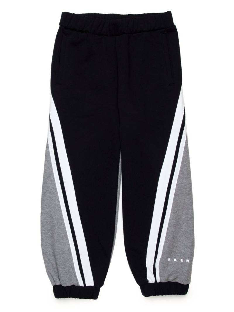 Marni Kids panelled cotton track pants - Black von Marni Kids