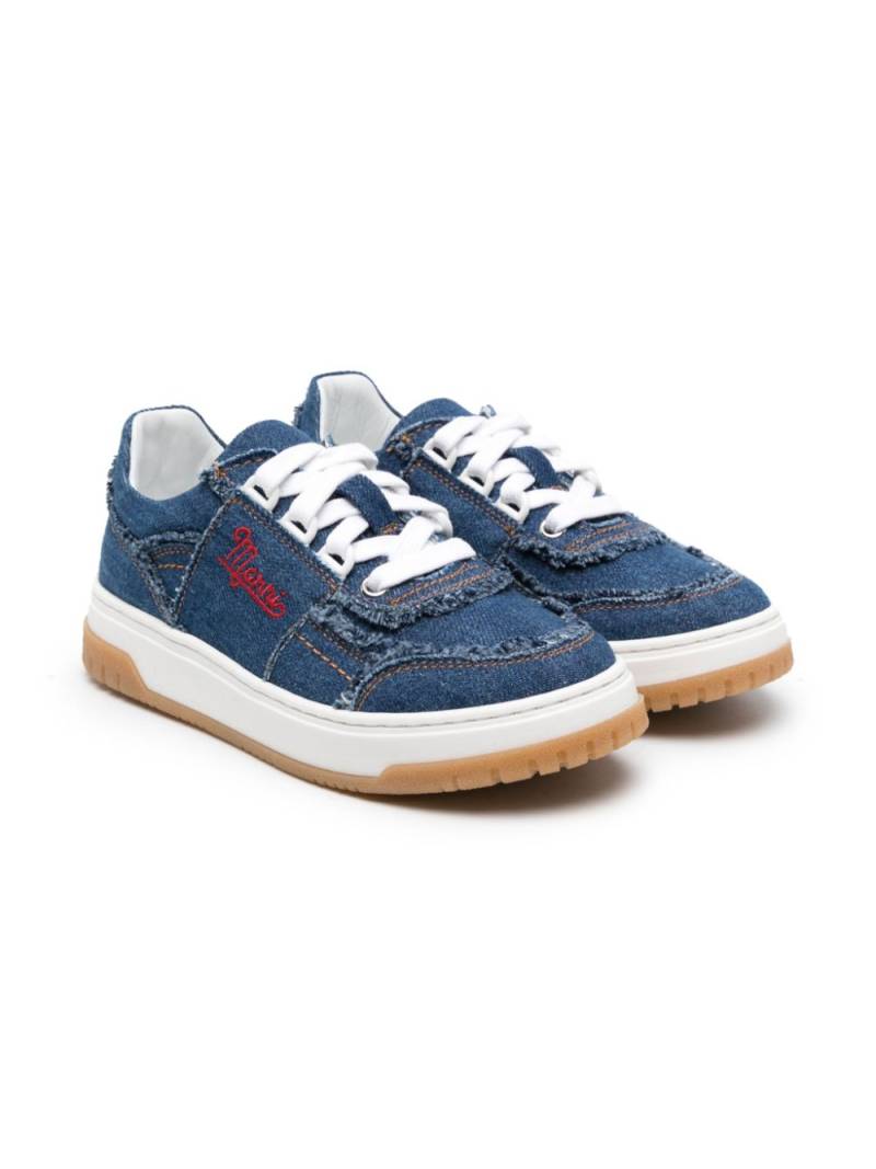 Marni Kids panelled denim sneakers - Blue von Marni Kids