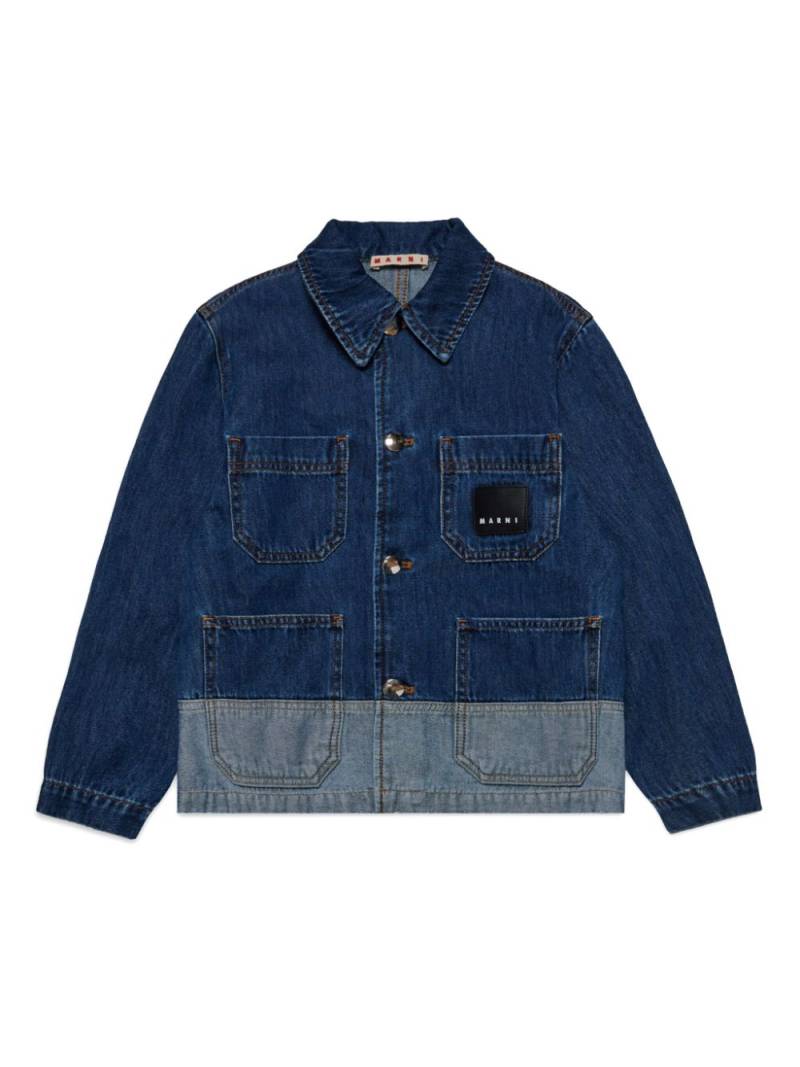 Marni Kids patch-pocket denim jacket - Blue von Marni Kids