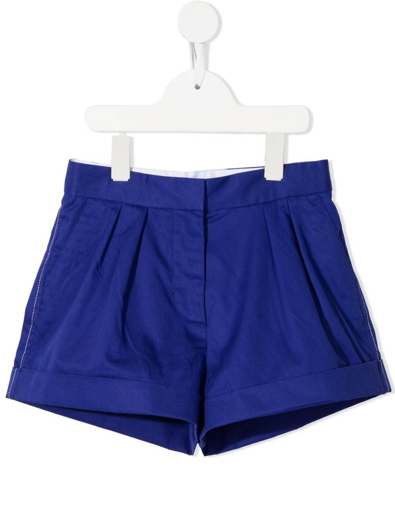 Marni Kids pleated cotton shorts - Blue von Marni Kids