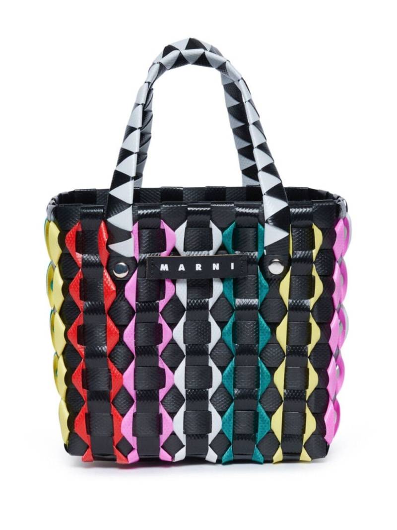 Marni Kids woven-design tote bag - Black von Marni Kids