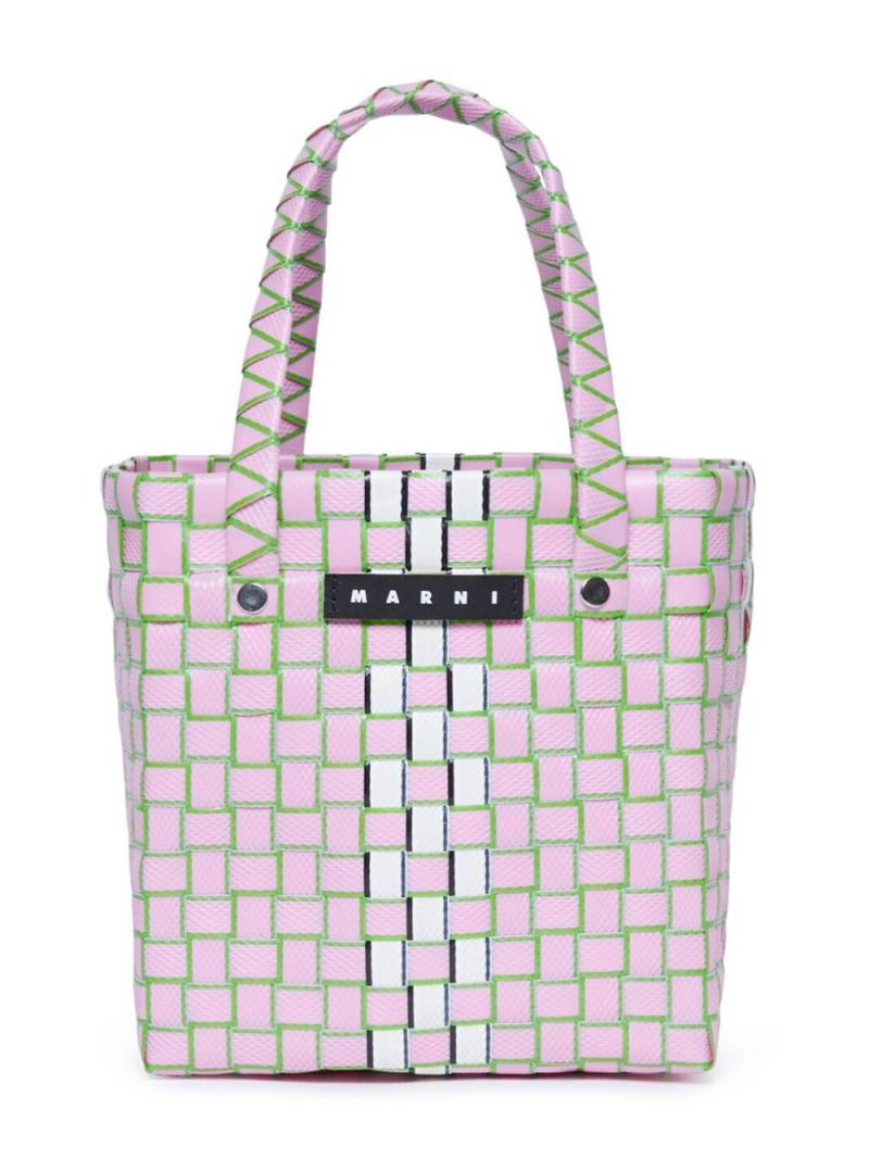 Marni Kids woven-design tote bag - Pink von Marni Kids