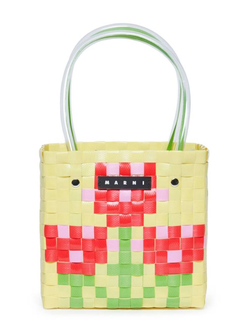 Marni Kids woven-design tote bag - Yellow von Marni Kids