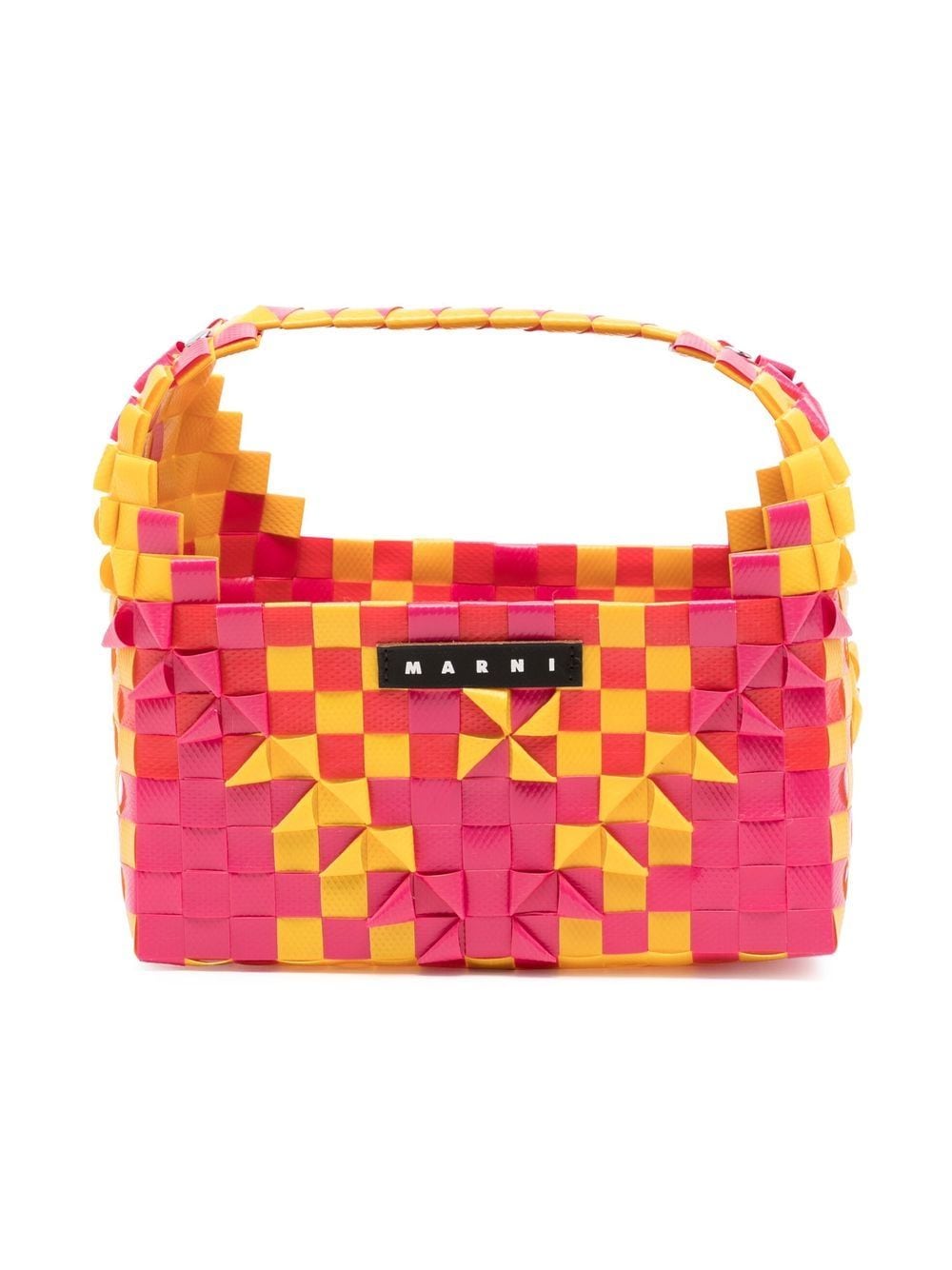 Marni Kids woven logo-patch bag - Pink von Marni Kids