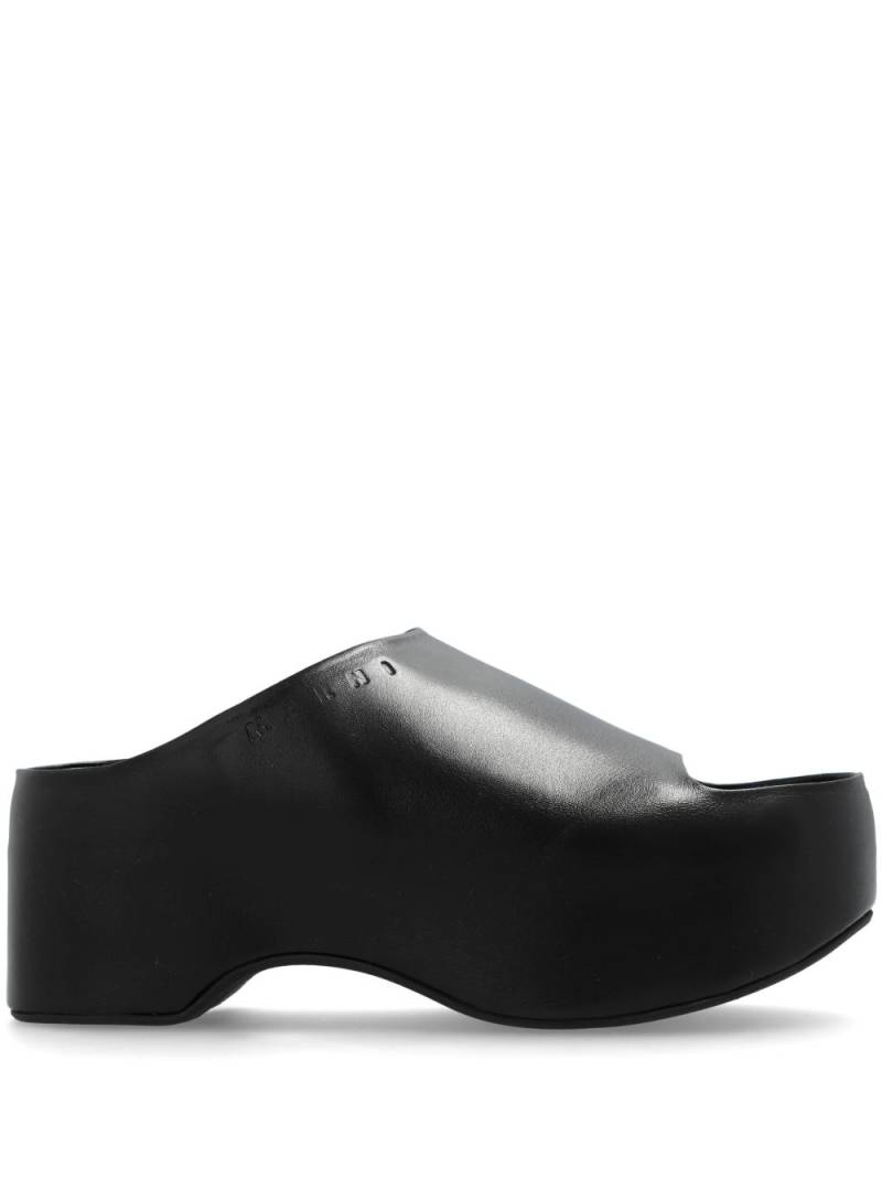 Marni 75mm wedge leather sandals - Black von Marni