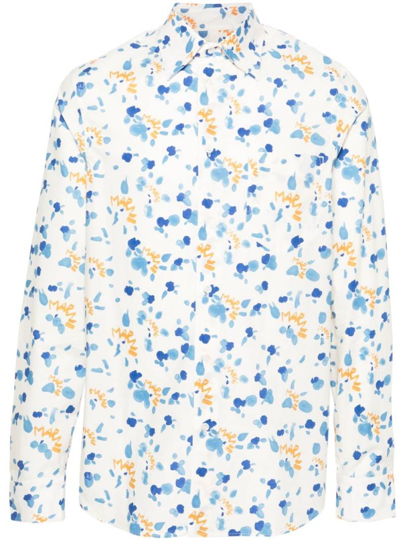 Marni Dripping paint-splatter shirt - White von Marni