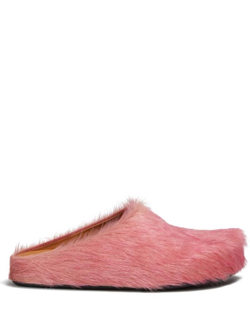 Marni Fussbet Sabot calf-hair slippers - Pink von Marni