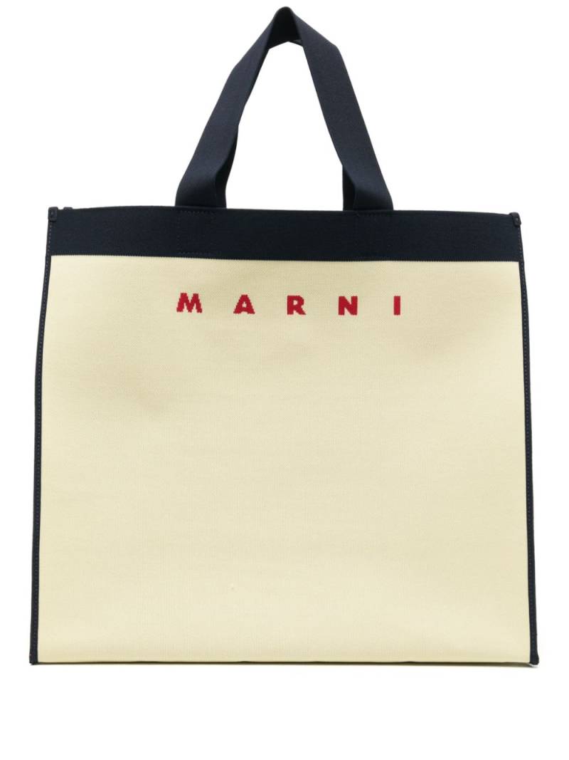 Marni Jacquard tote bag - Yellow von Marni