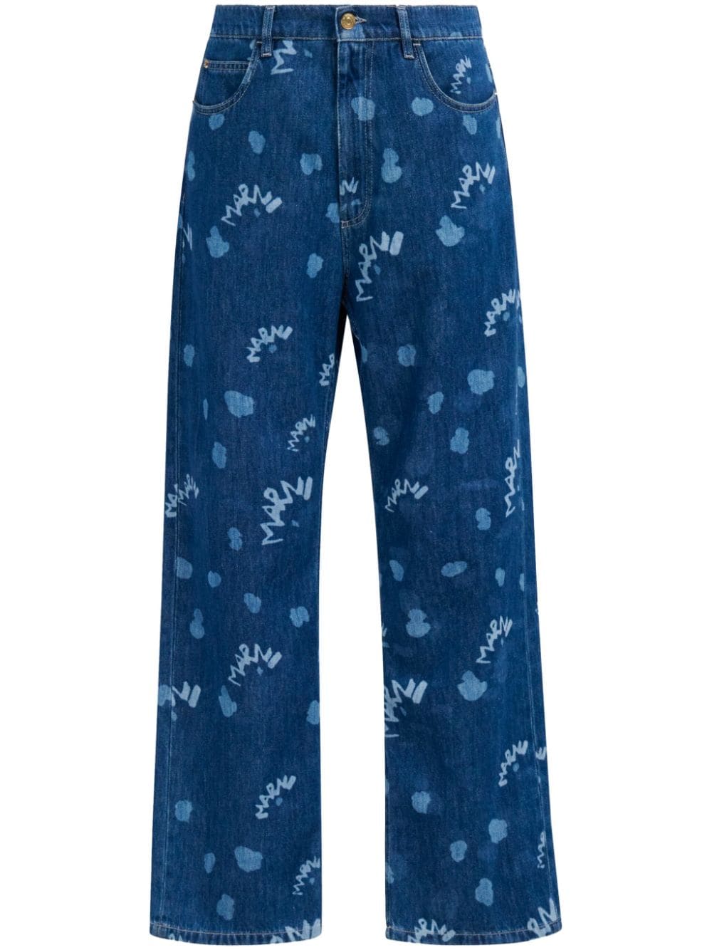 Marni Mega Marni laser-print jeans - Blue von Marni