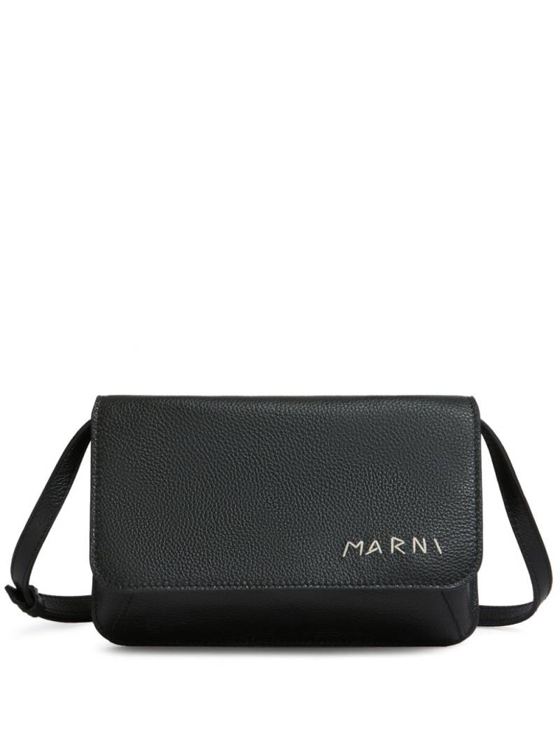 Marni Mending leather pochette bag - Black von Marni