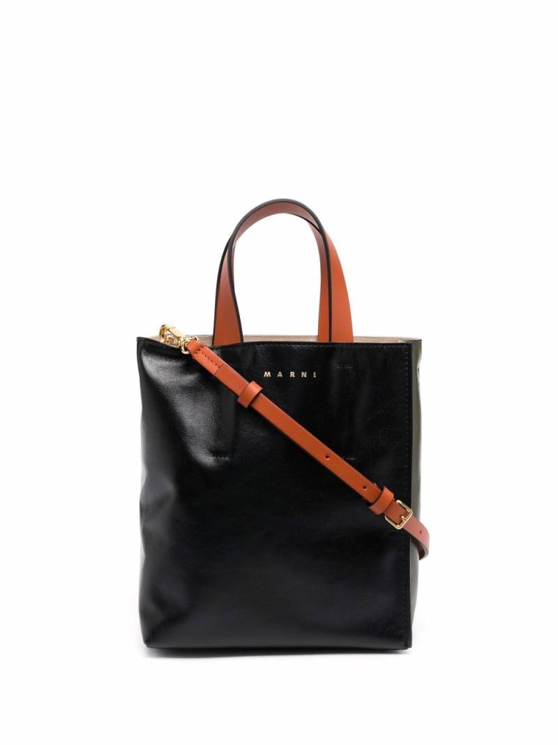 Marni mini Museo Soft tote bag - Black von Marni