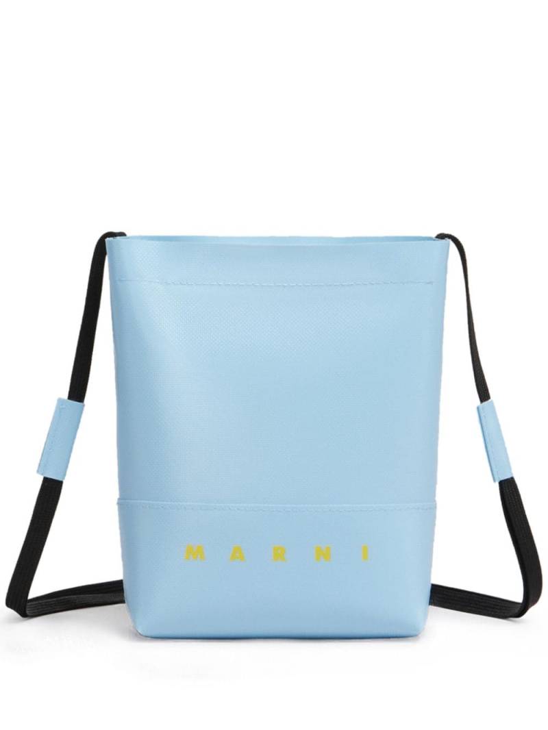 Marni Museu logo-print mini bag - Blue von Marni