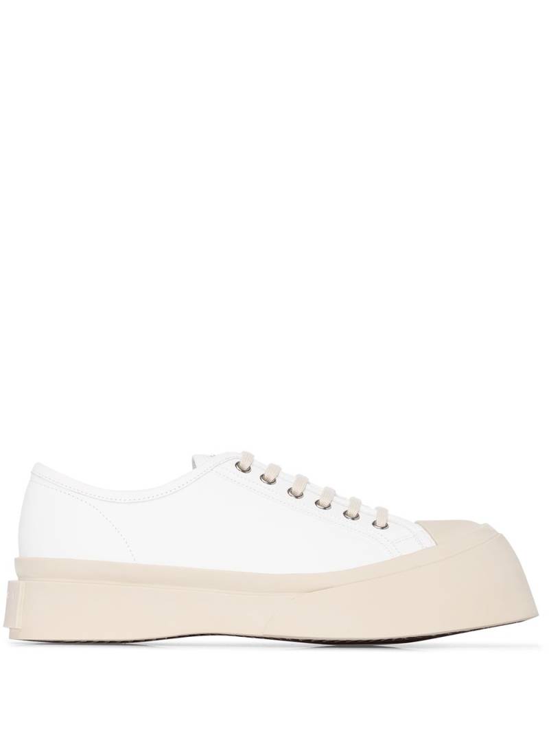 Marni Pablo leather lace-up sneakers - White von Marni