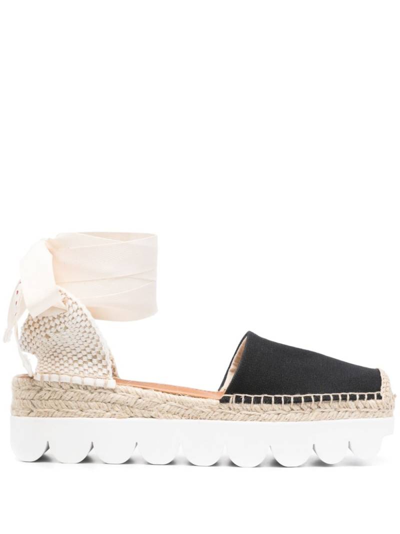 Marni Petal canvas espadrilles - Black von Marni