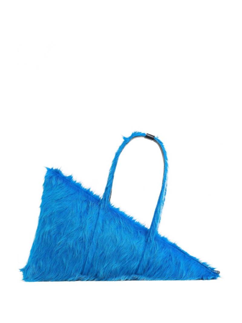 Marni Prisma shearling tote bag - Blue von Marni