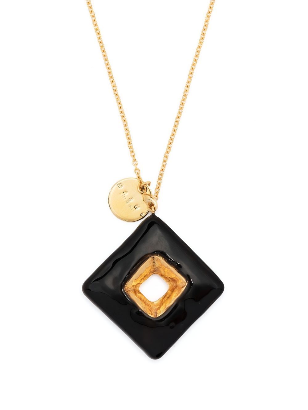 Marni Trapeze enamel-coat necklace - Black von Marni