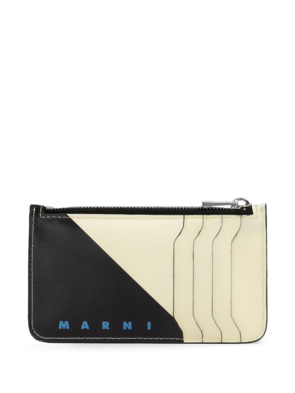 Marni Tribeca leather card holder - Neutrals von Marni