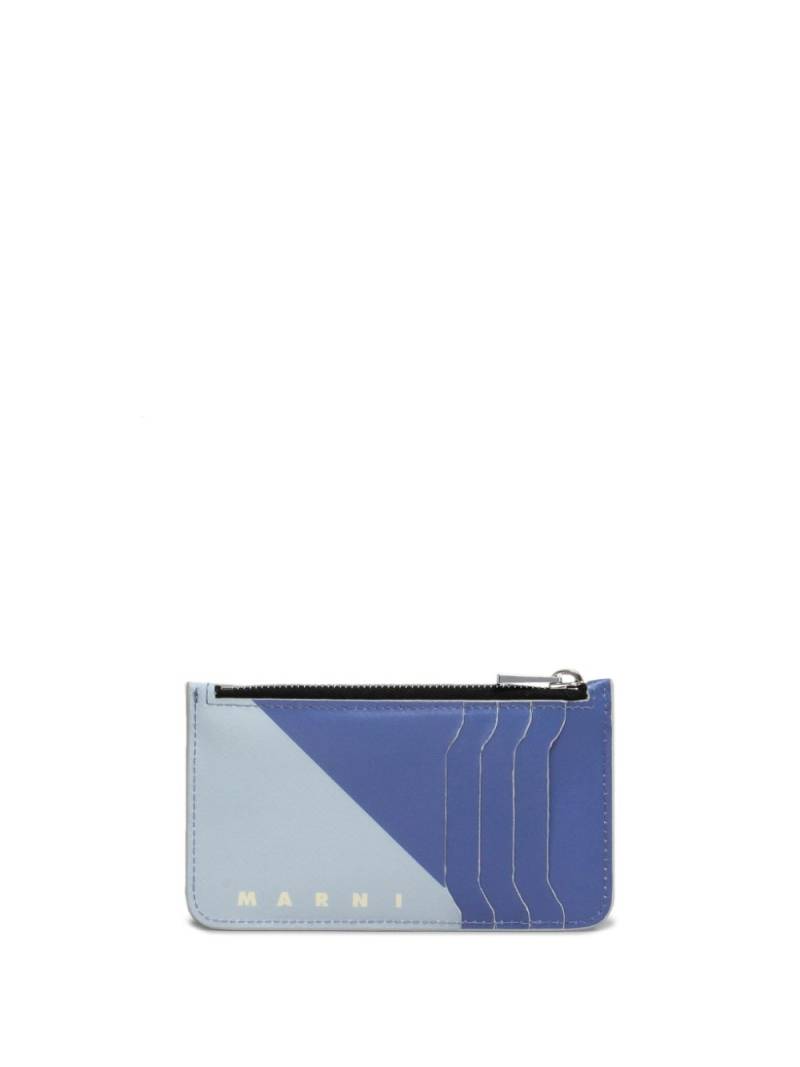 Marni Tribeca leather card holder - Purple von Marni