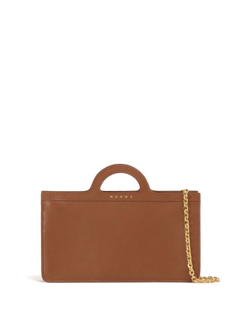 Marni Tropicalia leather wallet-on-chain - Brown von Marni