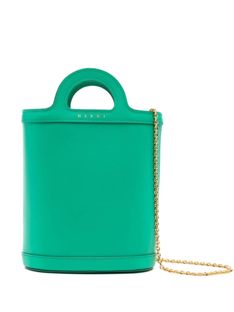 Marni Tropicalia leather bucket bag - Green von Marni