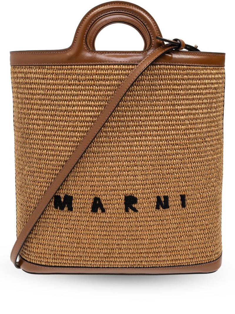 Marni Tropicalia straw tote bag - Brown von Marni