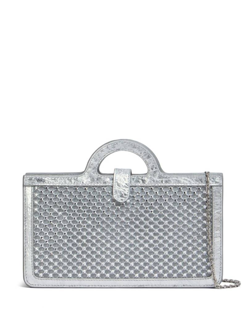 Marni Tropicallia crystal-embellished wallet-on-chain - Silver von Marni