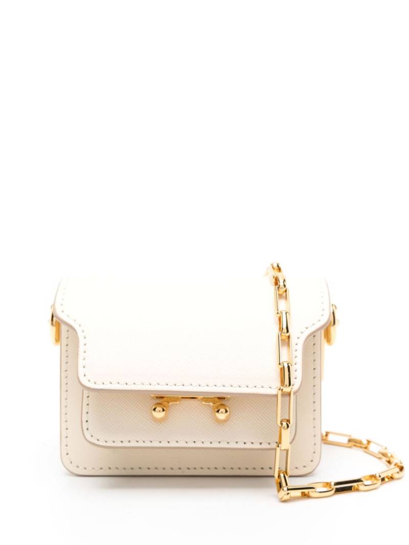 Marni Trunk leather mini bag - Neutrals von Marni