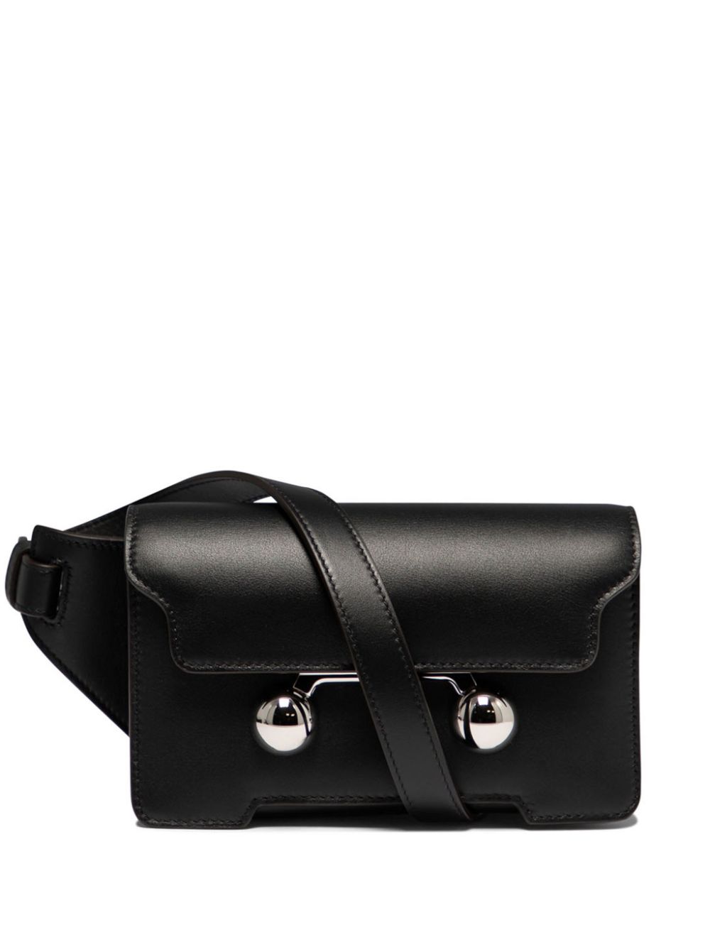 Marni Trunkaroo leather crossbody bag - Black von Marni