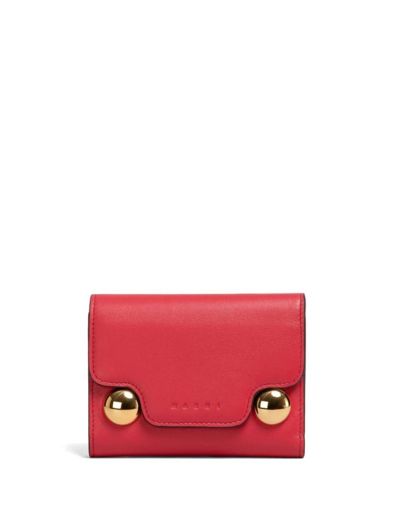 Marni Trunkaroo trifold leather wallet - Red von Marni