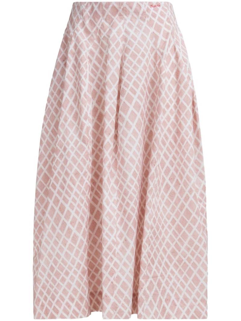 Marni abstract-print cotton skirt - Pink von Marni