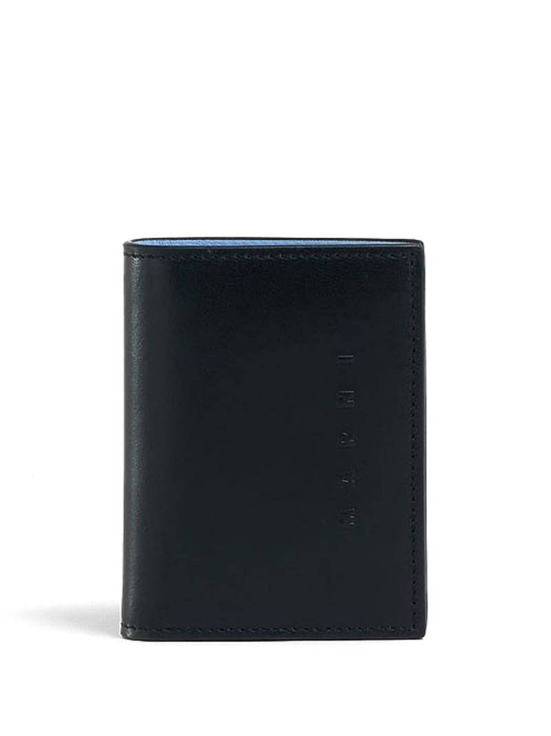 Marni bi-fold embossed logo leather wallet - Black von Marni