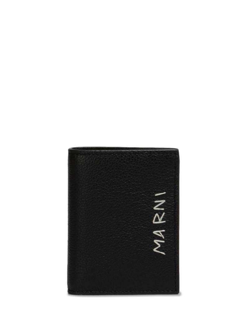 Marni bi-fold leather wallet - Black von Marni