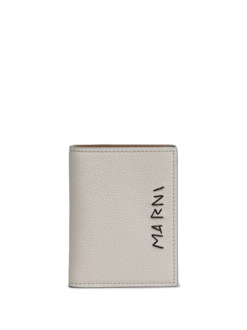 Marni bi-fold leather wallet - Neutrals von Marni