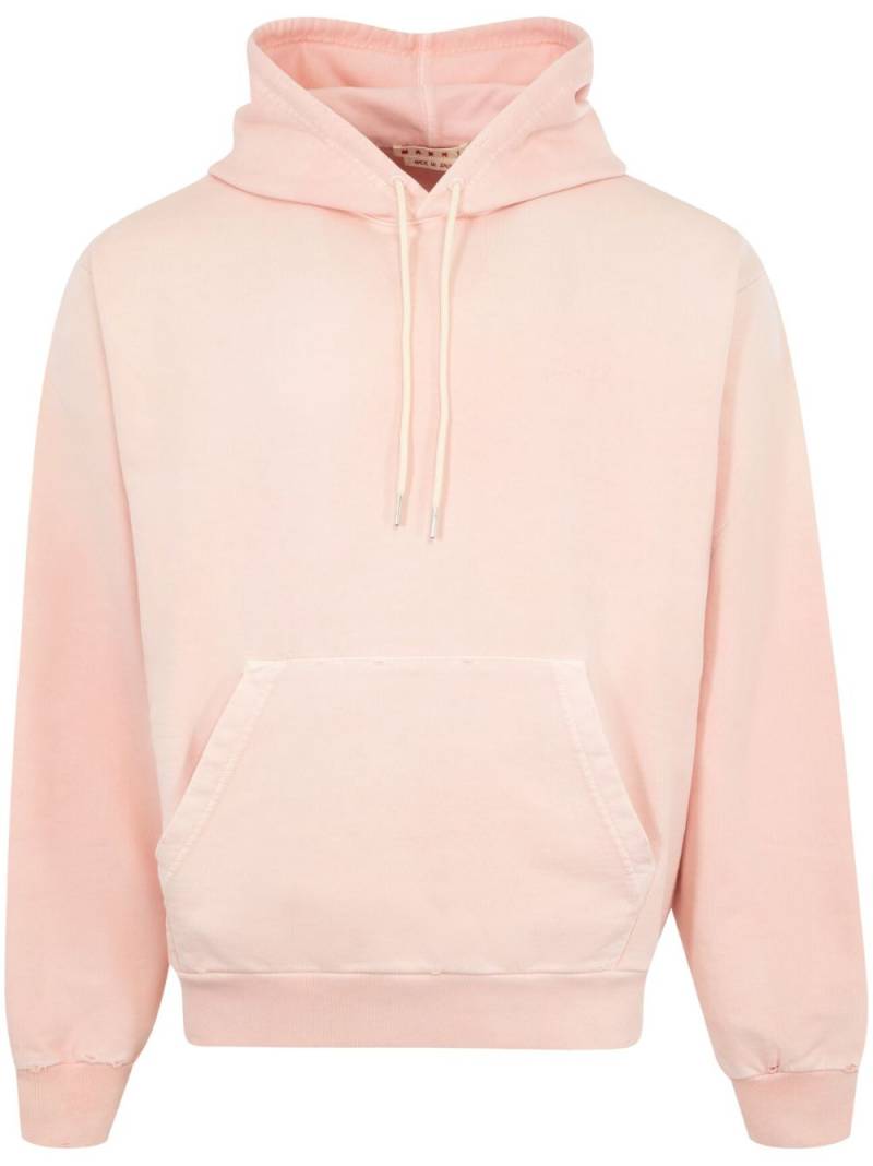 Marni bleached-effect cotton hoodie - Pink von Marni