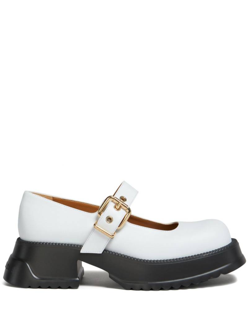 Marni buckle-fastening leather loafers - White von Marni