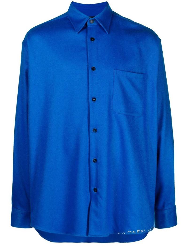 Marni button-down fitted shirt - Blue von Marni