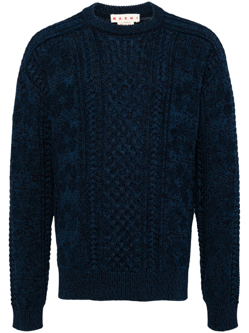 Marni cable-knit cotton jumper - Blue von Marni