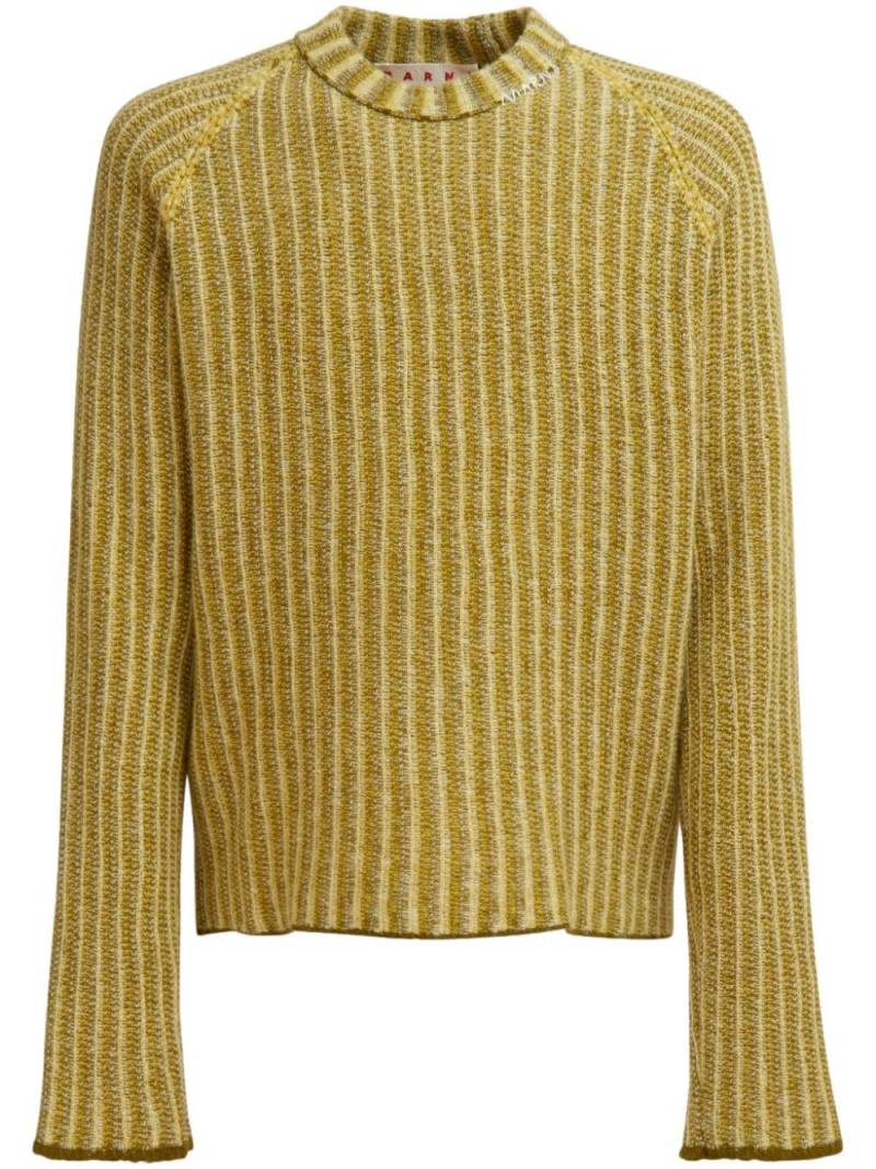 Marni cable-knit crew-neck jumper - Green von Marni