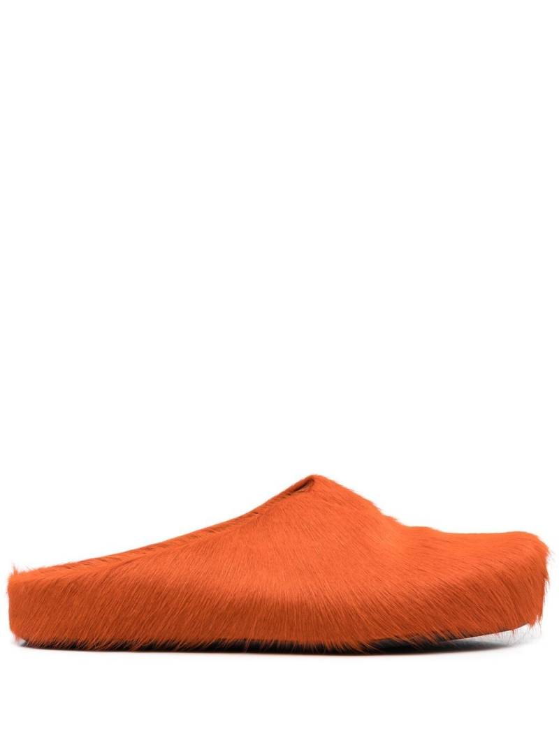 Marni Fussbet Sabot calf-hair slippers - Orange von Marni