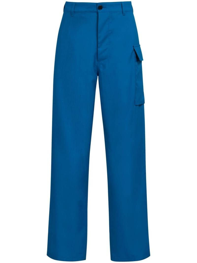 Marni cargo-pocket straight-leg trousers - Blue von Marni